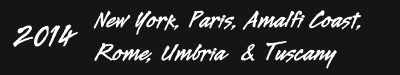2014 New York - Paris - Amalfi - Rome - Spain