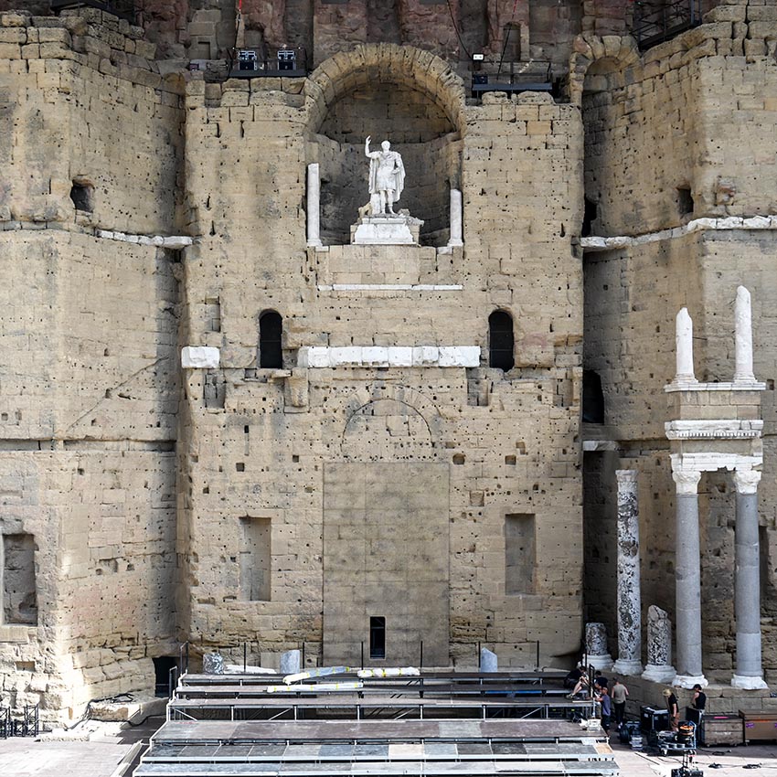 Orange - Stage of the Roman Theatre - mytravellinglens.com