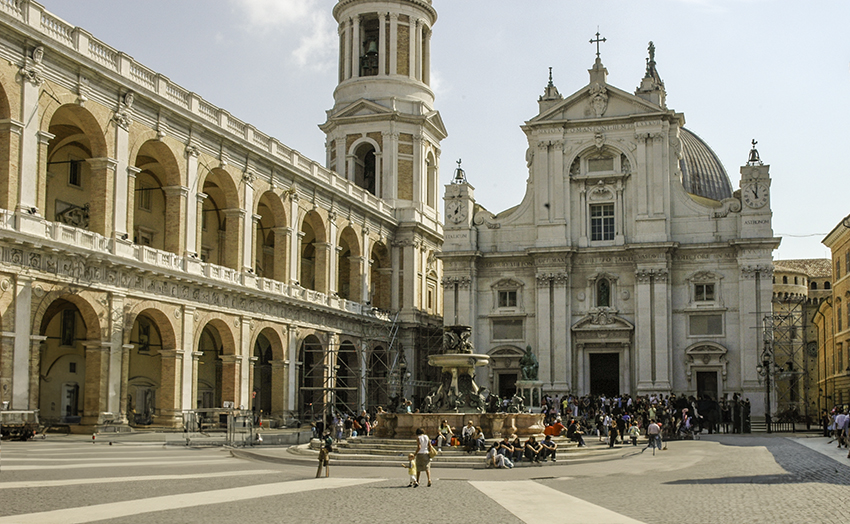 Piazza della Madonna, Loreto, Marche, Italy