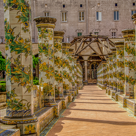 Cloister Garden of Santa Chiara Monastery Naples